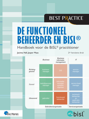 cover image of De functioneel beheerder en BiSL--2de herziene druk